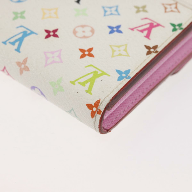 【日本直送】路易威登 (LOUIS VUITTON) 多色 Portefeuille Sarah 皮夾 白色 M93532 LV Auth 171205A-15