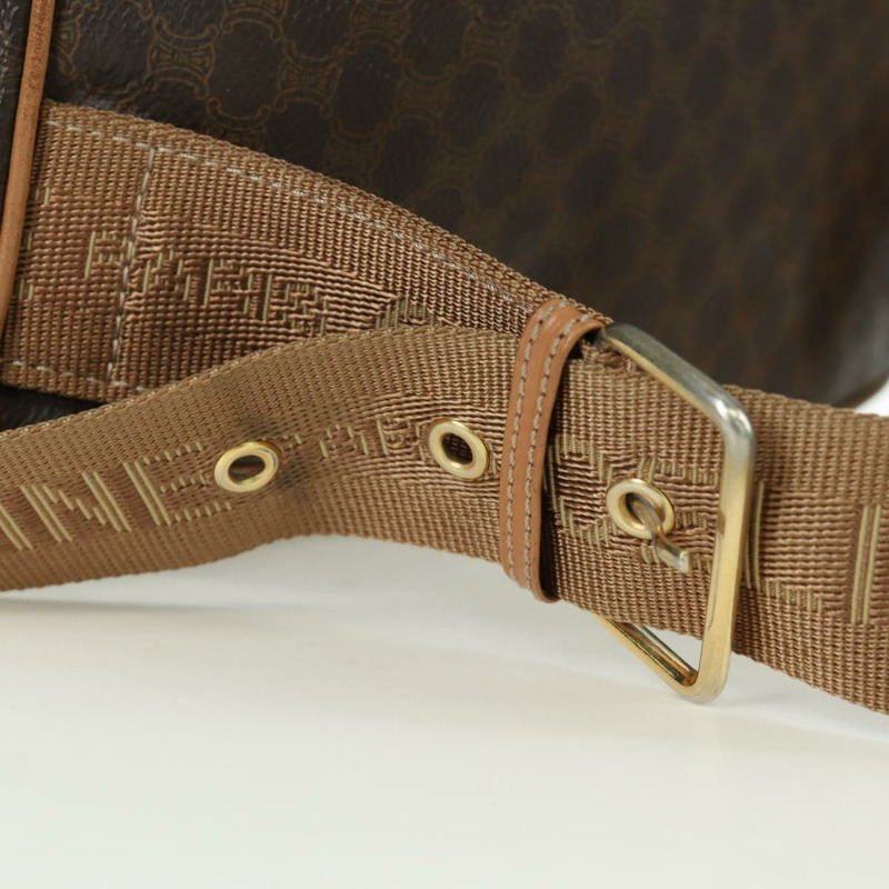 【日本直送】CELINE Macadam帆布雙肩包 PVC皮革 棕色 金色 Auth am11186A-8