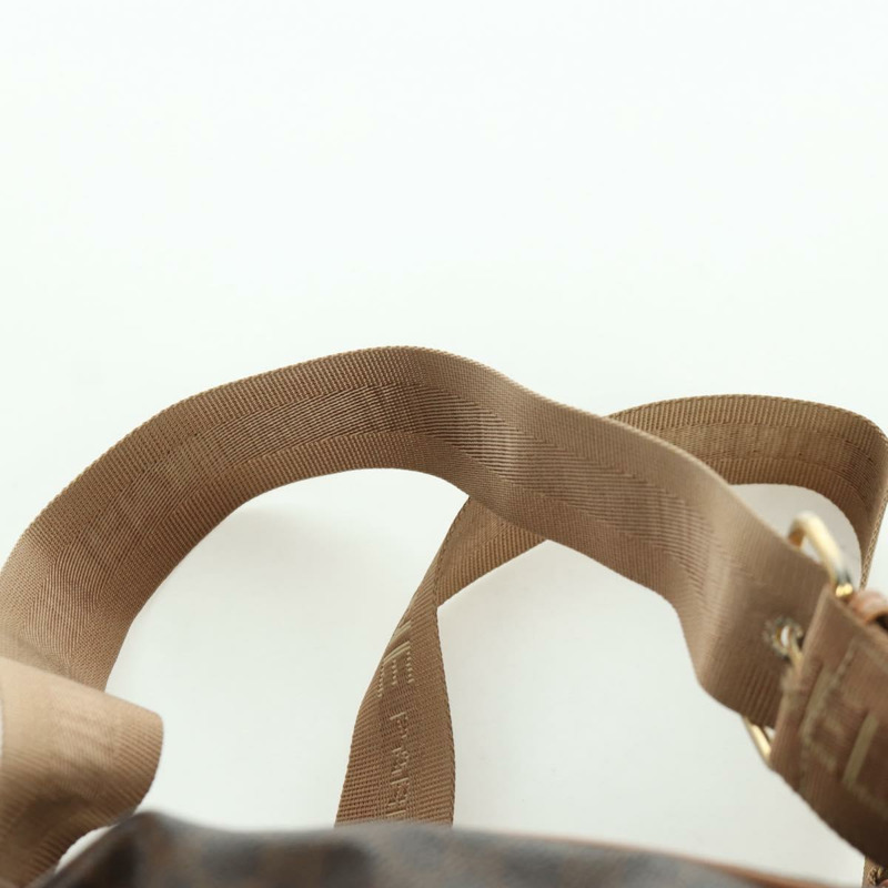 【日本直送】CELINE Macadam帆布雙肩包 PVC皮革 棕色 金色 Auth am11186A-14