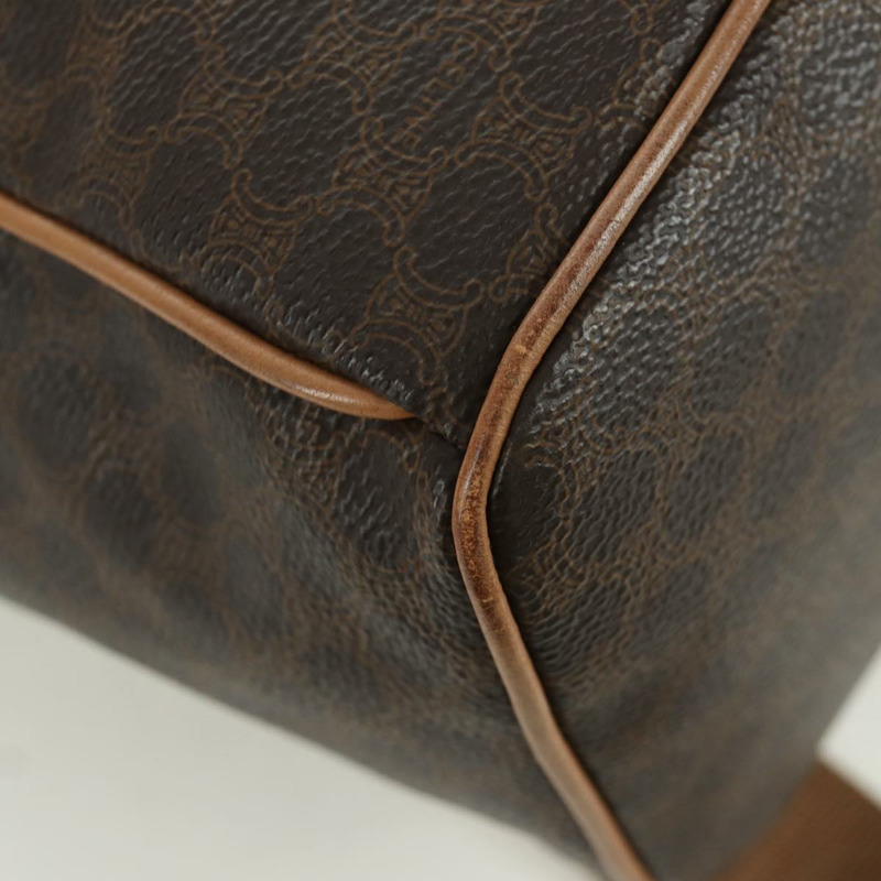 【日本直送】CELINE Macadam帆布雙肩包 PVC皮革 棕色 金色 Auth am11186A-15