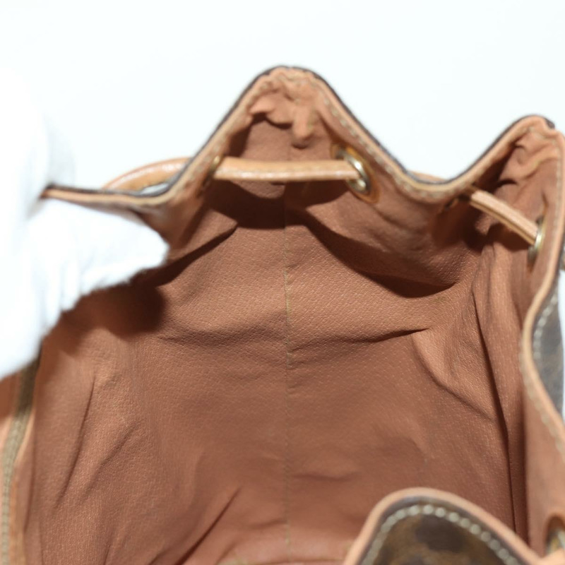 【日本直送】CELINE Macadam帆布雙肩包 PVC皮革 棕色 金色 Auth am11186A-23