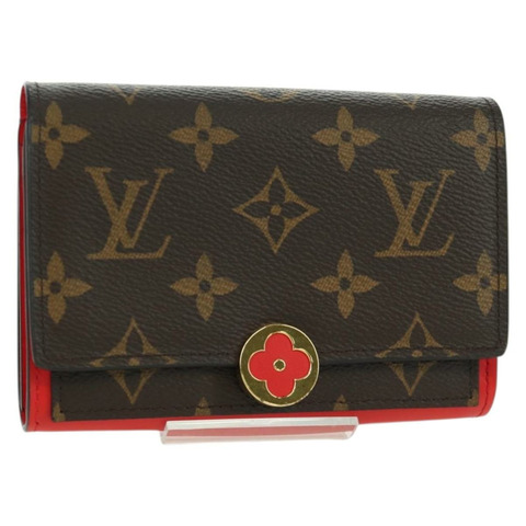 路易威登 Monogram Portefeuille Flore Compact Wallet M64587 LV Auth am11190M