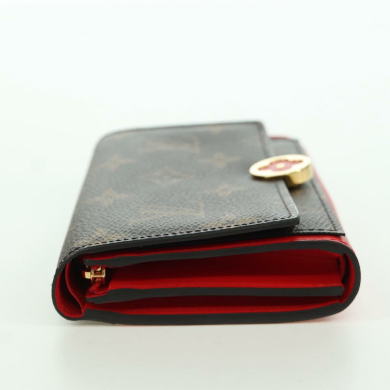 【日本直送】路易威登 Monogram Portefeuille Flore Compact Wallet M64587 LV Auth am11190M-2