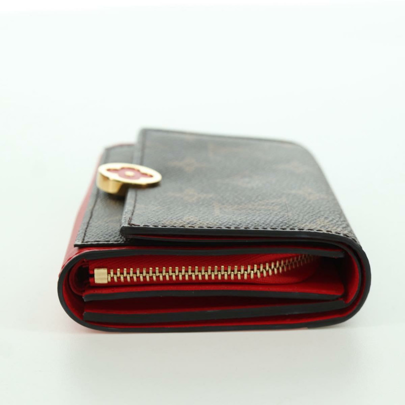 【日本直送】路易威登 Monogram Portefeuille Flore Compact Wallet M64587 LV Auth am11190M-3