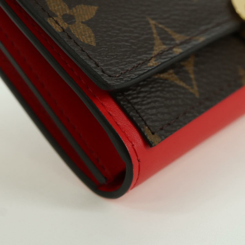 【日本直送】路易威登 Monogram Portefeuille Flore Compact Wallet M64587 LV Auth am11190M-6