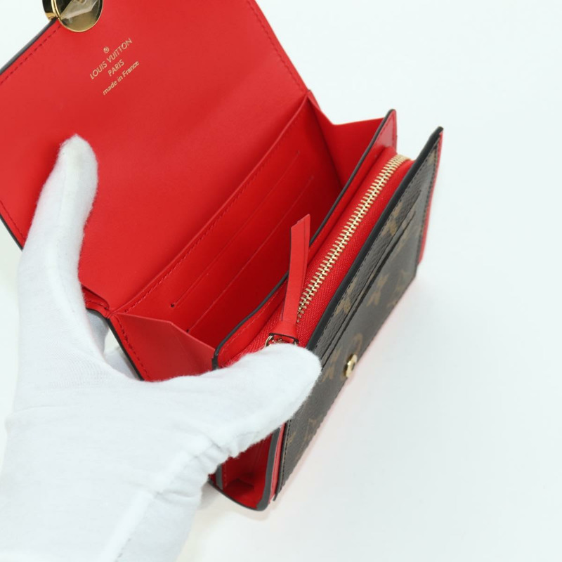 【日本直送】路易威登 Monogram Portefeuille Flore Compact Wallet M64587 LV Auth am11190M-7