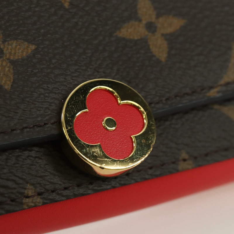 【日本直送】路易威登 Monogram Portefeuille Flore Compact Wallet M64587 LV Auth am11190M-16