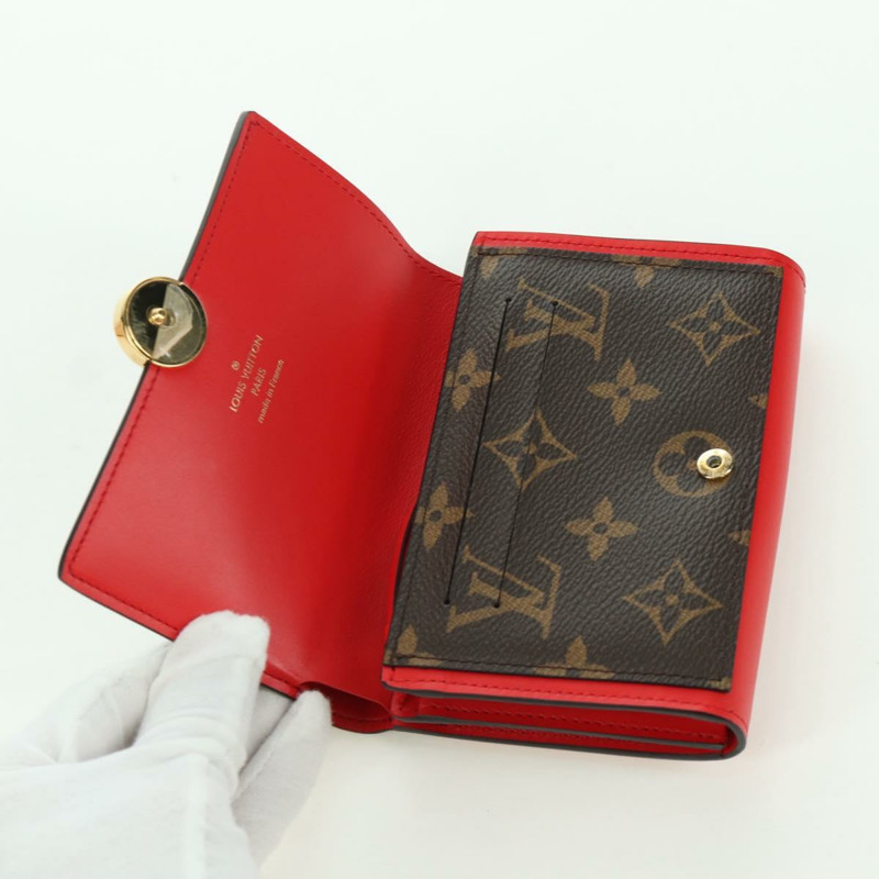 【日本直送】路易威登 Monogram Portefeuille Flore Compact Wallet M64587 LV Auth am11190M-17