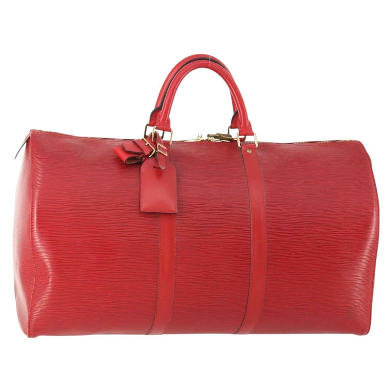 【日本直送】路易威登 Epi Keepall 50 波士頓包 紅色 M42967 LV Auth BAZ214A-0