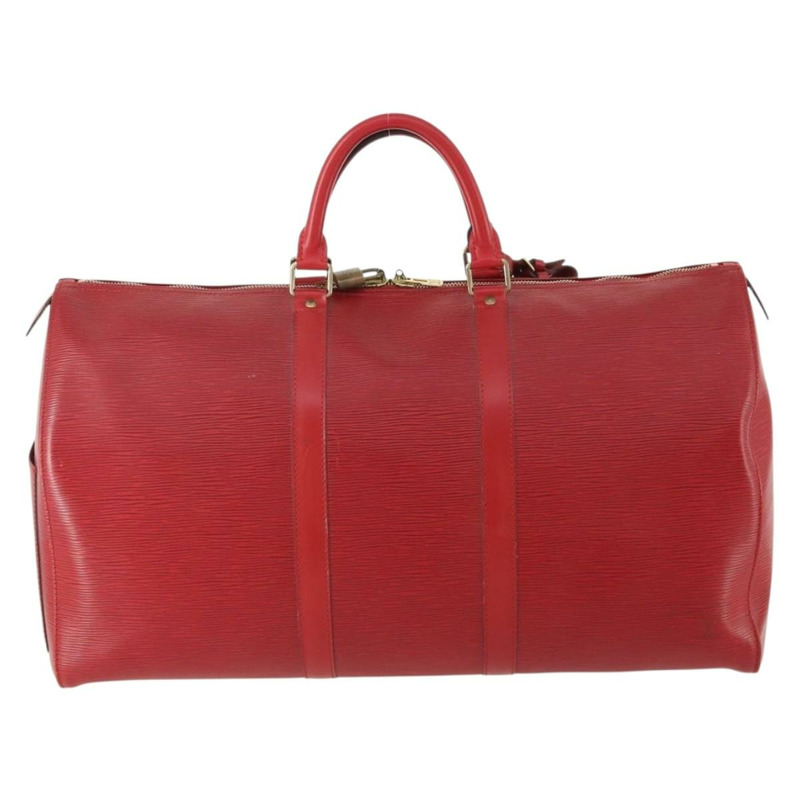 【日本直送】路易威登 Epi Keepall 50 波士頓包 紅色 M42967 LV Auth BAZ214A-1