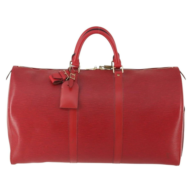 【日本直送】路易威登 Epi Keepall 50 波士頓包 紅色 M42967 LV Auth BAZ214A-12