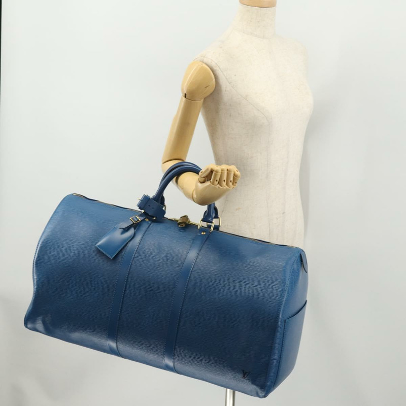 【日本直送】路易威登 Epi Keepall 55 波士頓包 托萊多藍 M42955 LV 正品 BAZ215A-21