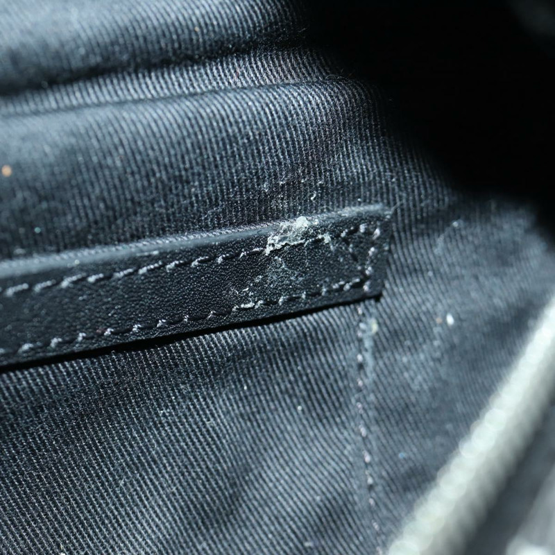 【日本直送】MCM Vicetos Logoogram 皮革斜背包 黑色 銀色 Auth mr2198V-10