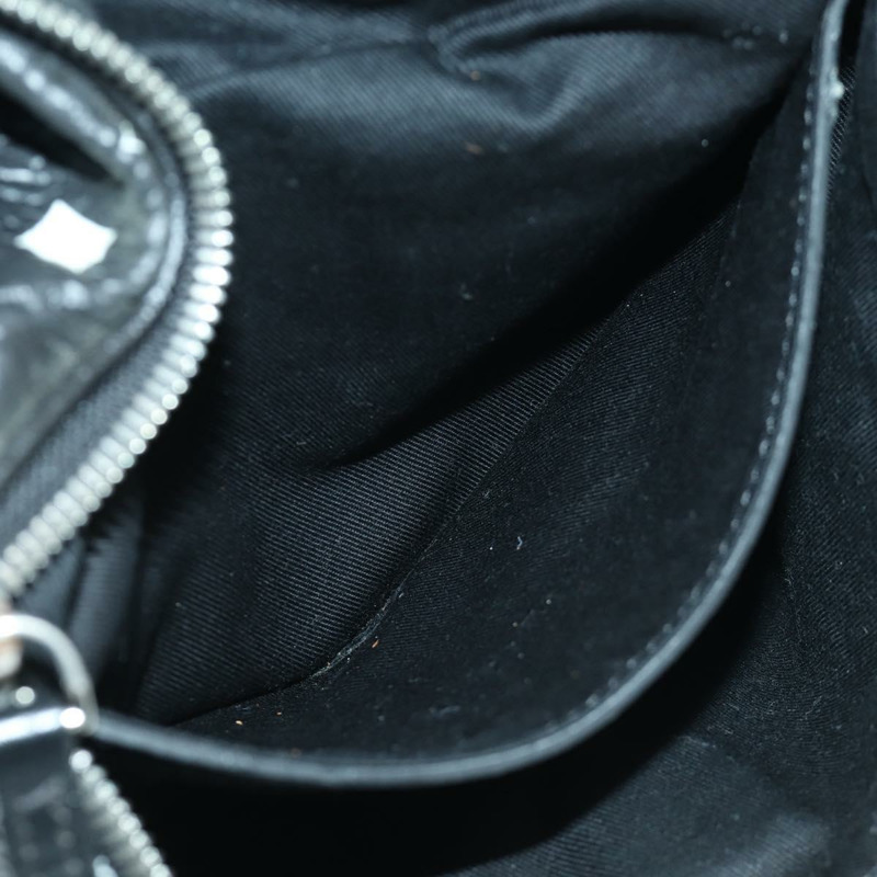 【日本直送】MCM Vicetos Logoogram 皮革斜背包 黑色 銀色 Auth mr2198V-21