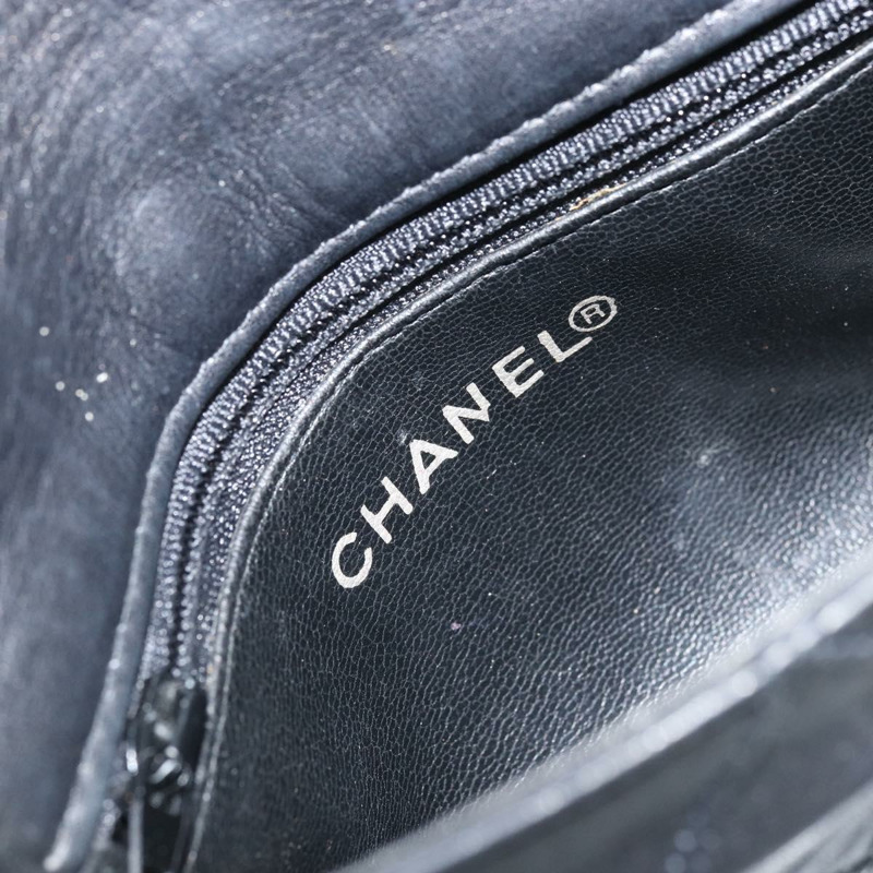 【日本直送】香奈兒雙色腰包，羊皮材質，黑色金色雙C標誌，正品 BA11734A-9