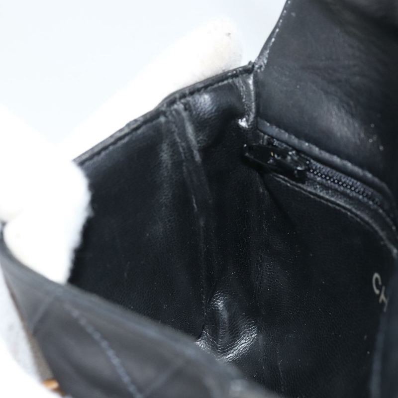 【日本直送】香奈兒雙色腰包，羊皮材質，黑色金色雙C標誌，正品 BA11734A-18