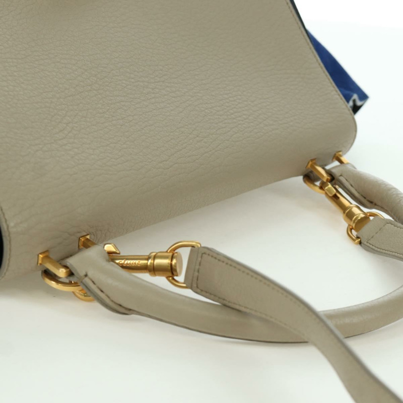 【日本直送】CELINE Trapeze 手提包 皮革 2way 藍色 銀色 正品 BA11737A-5