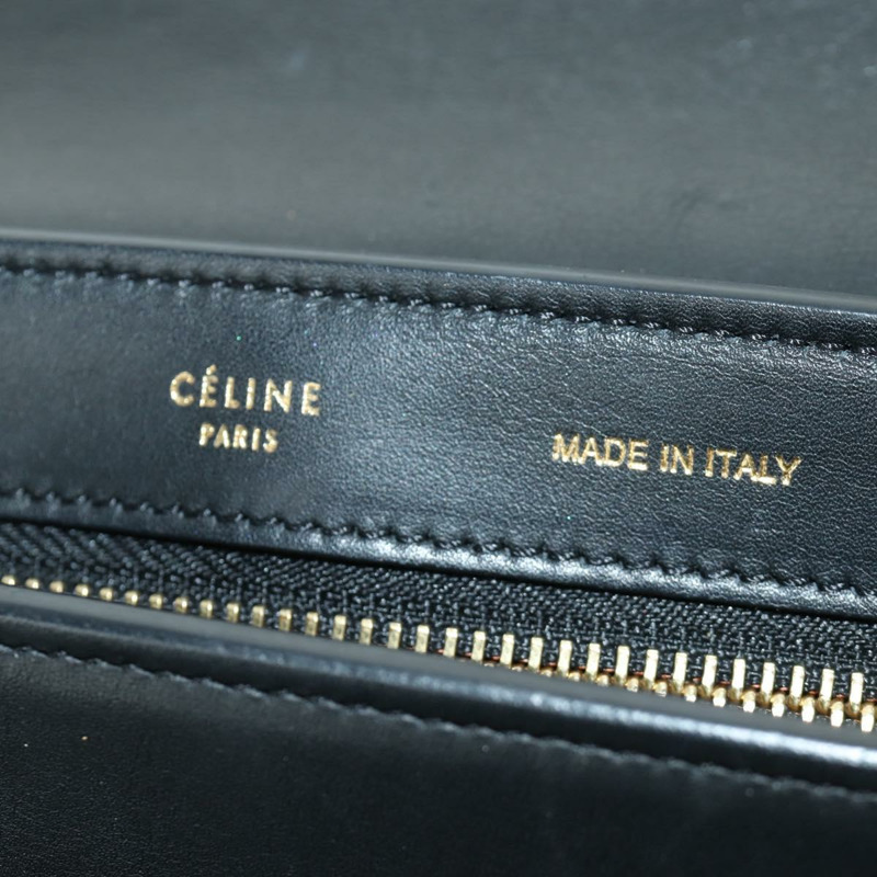 【日本直送】CELINE Trapeze 手提包 皮革 2way 藍色 銀色 正品 BA11737A-22
