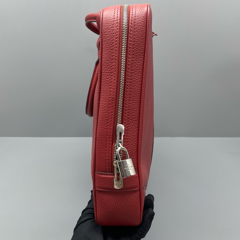 Louis Vuitton路易威登荔枝紋公文包紅色1 41*30*6cm-4