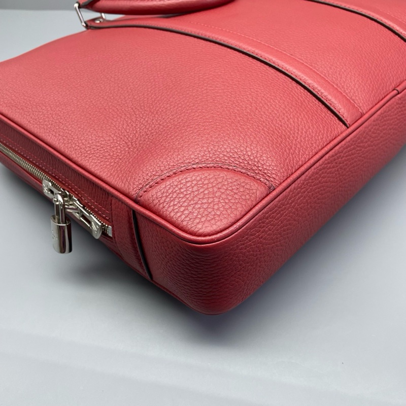 Louis Vuitton路易威登荔枝紋公文包紅色1 41*30*6cm-7