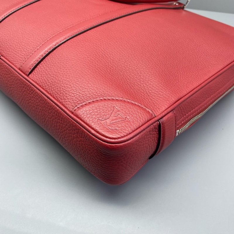 Louis Vuitton路易威登荔枝紋公文包紅色1 41*30*6cm-8