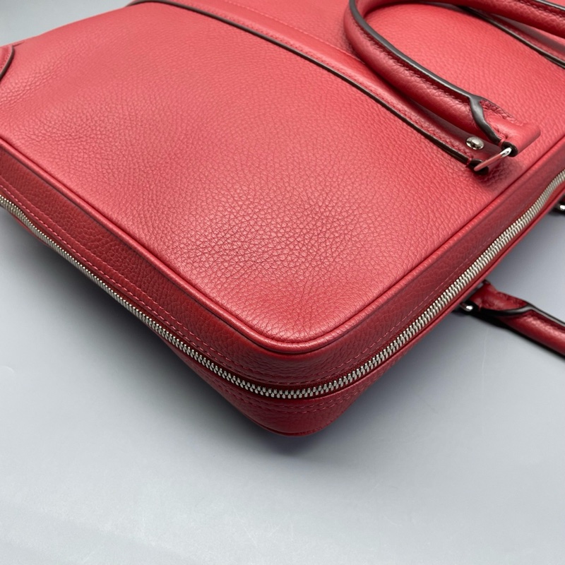 Louis Vuitton路易威登荔枝紋公文包紅色1 41*30*6cm-9