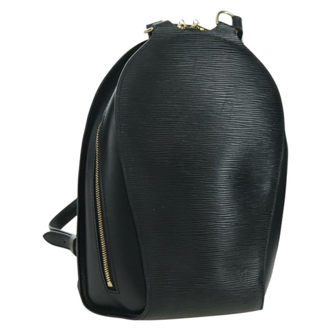 路易威登 Epi Mabillon 雙肩包 黑色 M52232 LV Auth BAZ844A