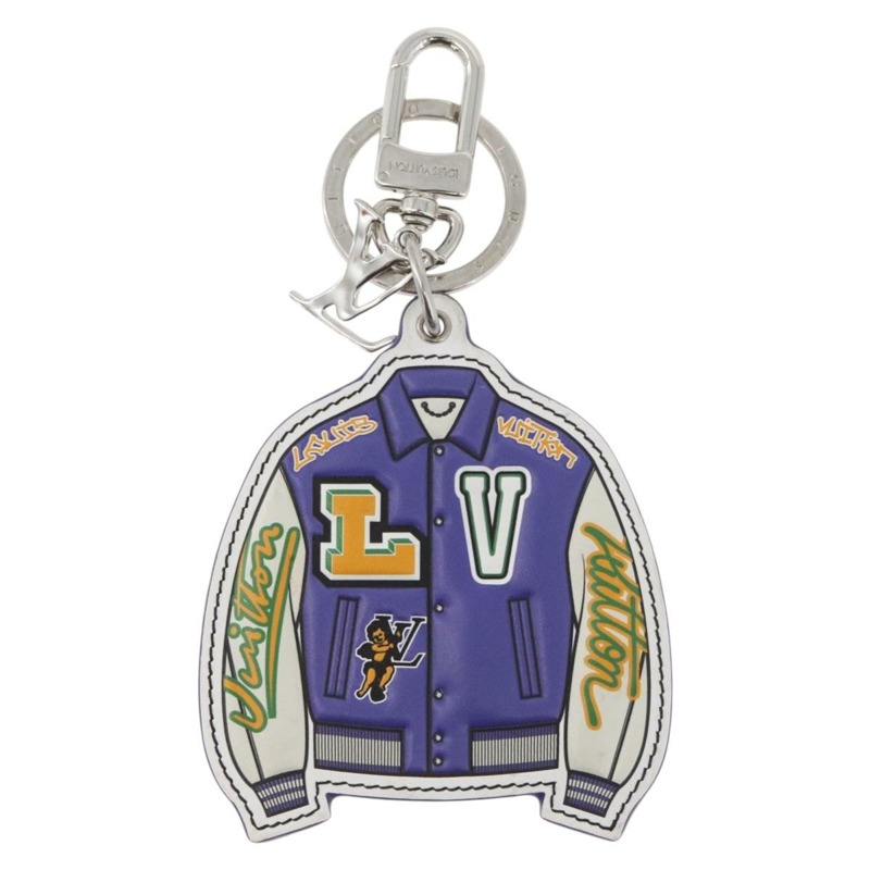 【日本直送】路易威登 (LOUIS VUITTON) 紫色棒球夾克掛飾 LV Porte Cles LV Varsity Jacket Charm MP3385 LV Auth BAZ739SAM-1