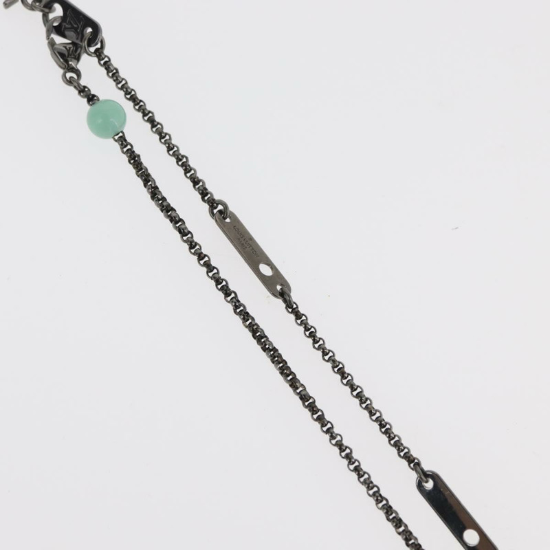 【日本直送】路易威登 Collier LV 串珠項鍊 金屬 綠松石藍 M00313 正品 BAZ738M-8