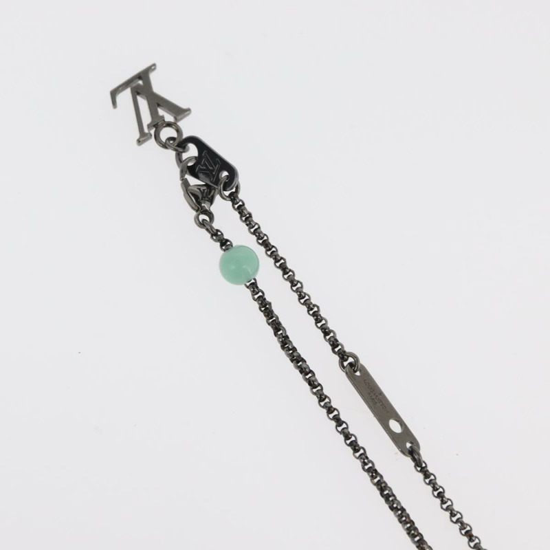 【日本直送】路易威登 Collier LV 串珠項鍊 金屬 綠松石藍 M00313 正品 BAZ738M-9