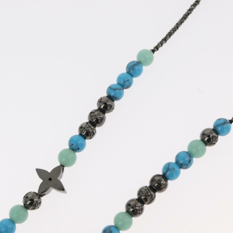 【日本直送】路易威登 Collier LV 串珠項鍊 金屬 綠松石藍 M00313 正品 BAZ738M-13