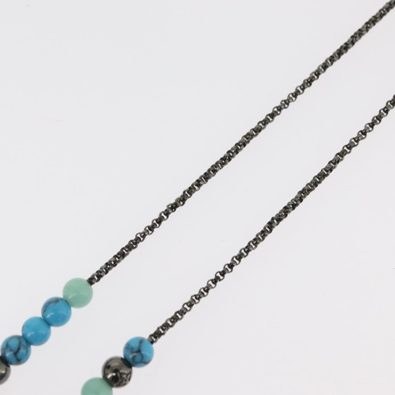 【日本直送】路易威登 Collier LV 串珠項鍊 金屬 綠松石藍 M00313 正品 BAZ738M-14