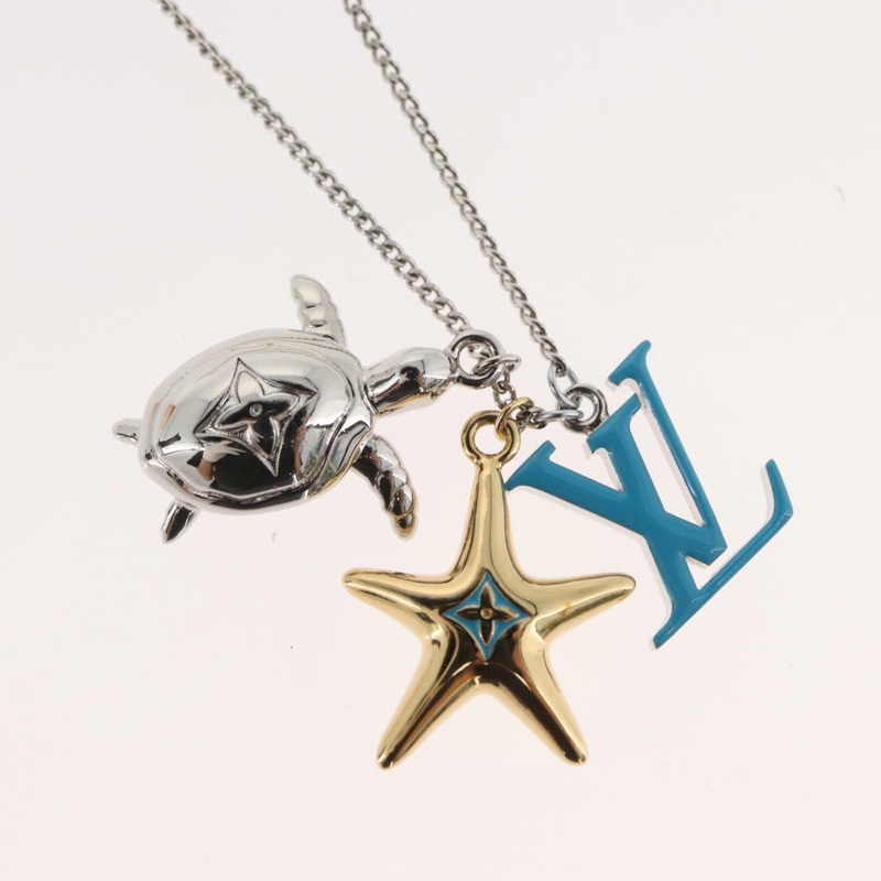【日本直送】路易威登水彩吊墜 LV 海龜 金屬銀色 M00280 正品 BAZ666M-2