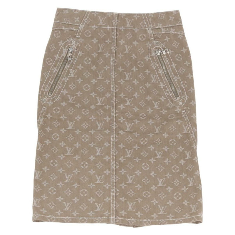 【日本直送】路易威登 Monogram 牛仔裙 米色 LV 正品 BAZ833SAM-0