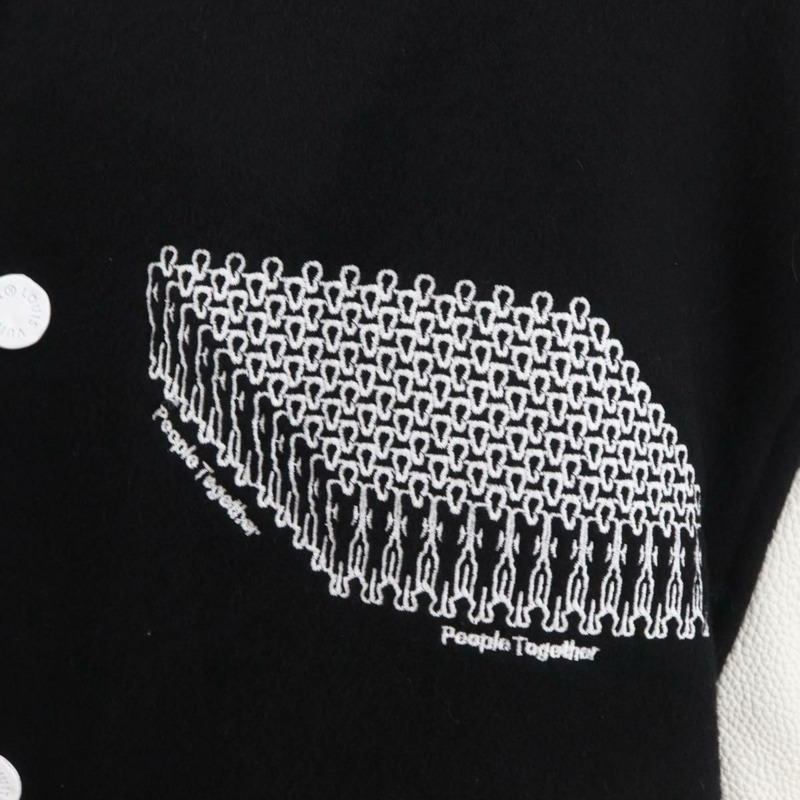【日本直送】路易威登 (LOUIS VUITTON) Puppet 棒球夾克 羊毛 黑色 1A8PML LV Auth BAZ826SM-6