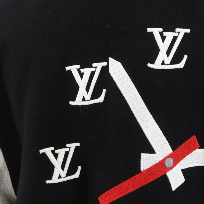 【日本直送】路易威登 (LOUIS VUITTON) Puppet 棒球夾克 羊毛 黑色 1A8PML LV Auth BAZ826SM-10
