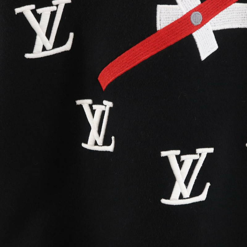 【日本直送】路易威登 (LOUIS VUITTON) Puppet 棒球夾克 羊毛 黑色 1A8PML LV Auth BAZ826SM-12
