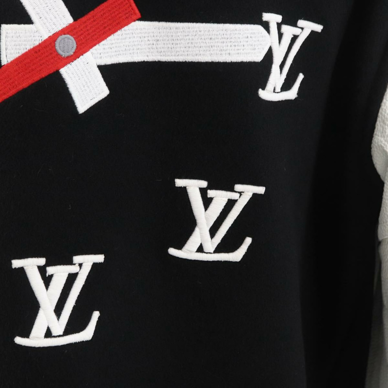 【日本直送】路易威登 (LOUIS VUITTON) Puppet 棒球夾克 羊毛 黑色 1A8PML LV Auth BAZ826SM-13