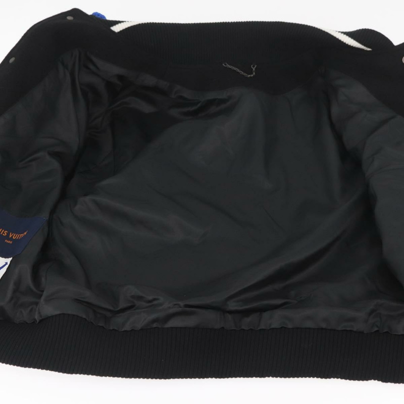 【日本直送】路易威登 (LOUIS VUITTON) Puppet 棒球夾克 羊毛 黑色 1A8PML LV Auth BAZ826SM-19