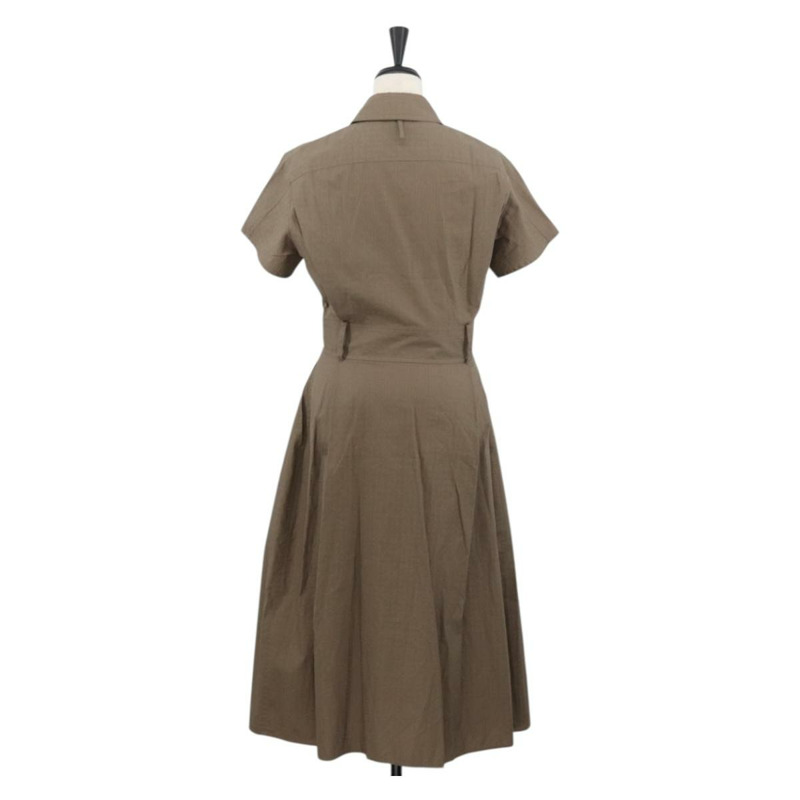 【日本直送】愛馬仕 Granturararara 連身襯衫 純棉 米色 3H0544DH 正品 BAZ827M-1