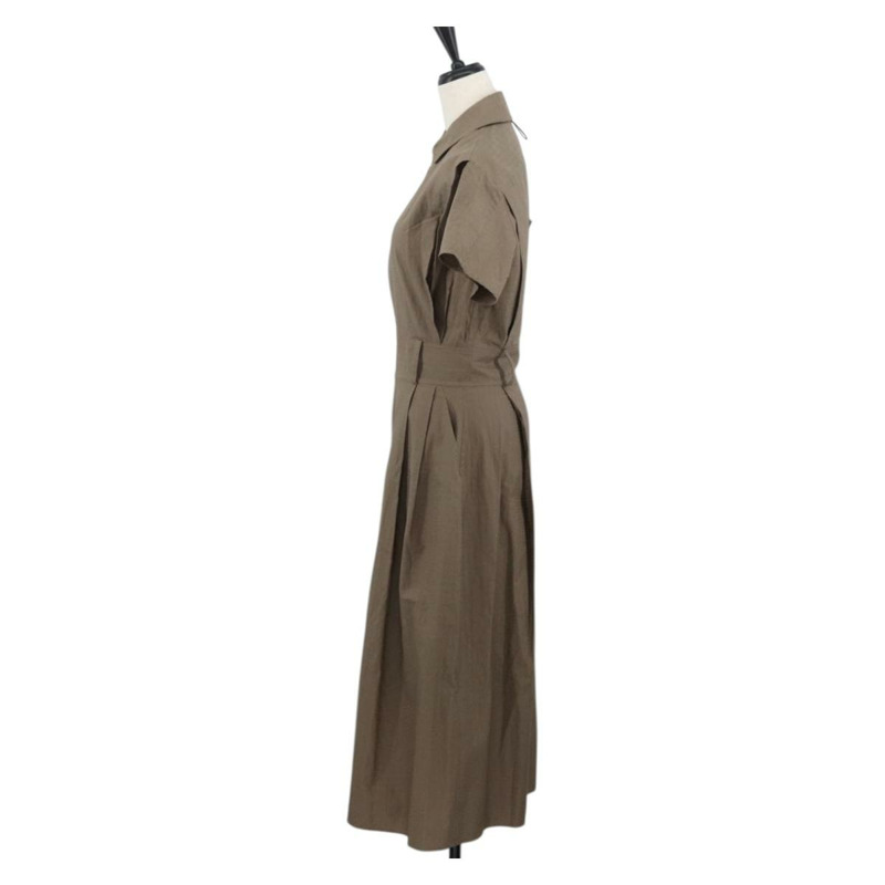 【日本直送】愛馬仕 Granturararara 連身襯衫 純棉 米色 3H0544DH 正品 BAZ827M-2