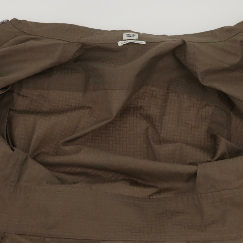 【日本直送】愛馬仕 Granturararara 連身襯衫 純棉 米色 3H0544DH 正品 BAZ827M-11