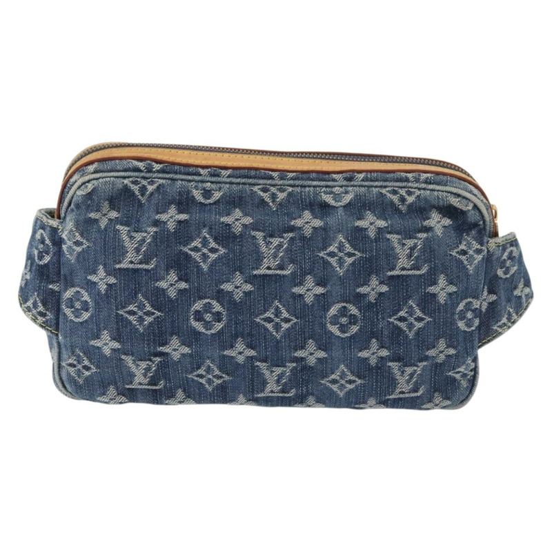 【日本直送】路易威登 Monogram 牛仔布腰包/斜背包 藍色 M95347 LV 正品 174319SAV-1