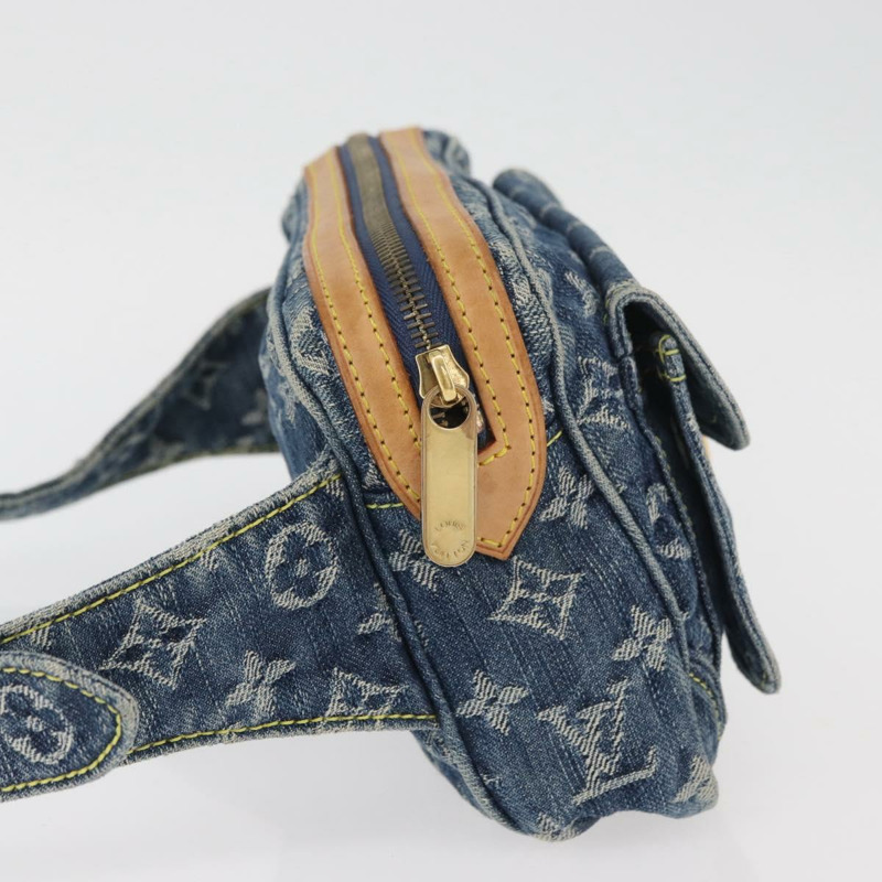 【日本直送】路易威登 Monogram 牛仔布腰包/斜背包 藍色 M95347 LV 正品 174319SAV-3