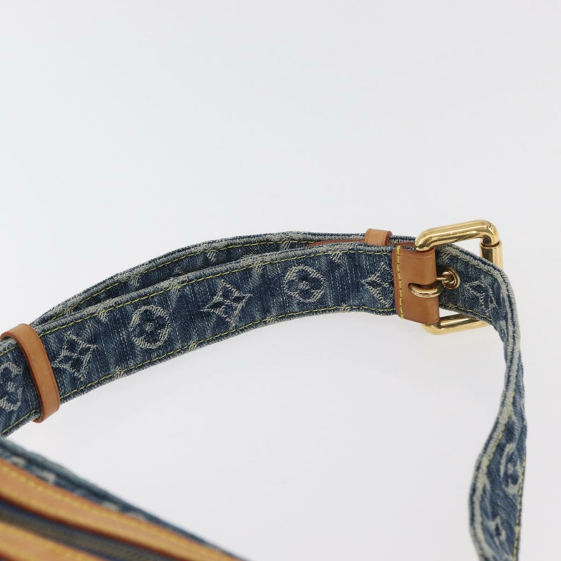 【日本直送】路易威登 Monogram 牛仔布腰包/斜背包 藍色 M95347 LV 正品 174319SAV-13