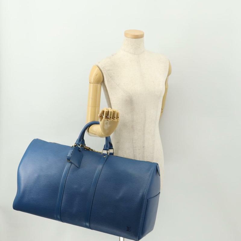 【日本直送】路易威登 Epi Keepall 55 波士頓包 托萊多藍 M42955 LV 正品 167164V-21