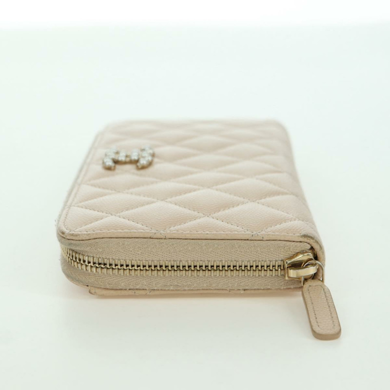 【日本直送】香奈兒長款錢包，羊皮，米色，金色雙C標誌，正品編號167178SAM-2