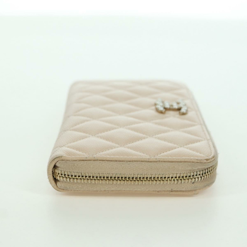 【日本直送】香奈兒長款錢包，羊皮，米色，金色雙C標誌，正品編號167178SAM-3