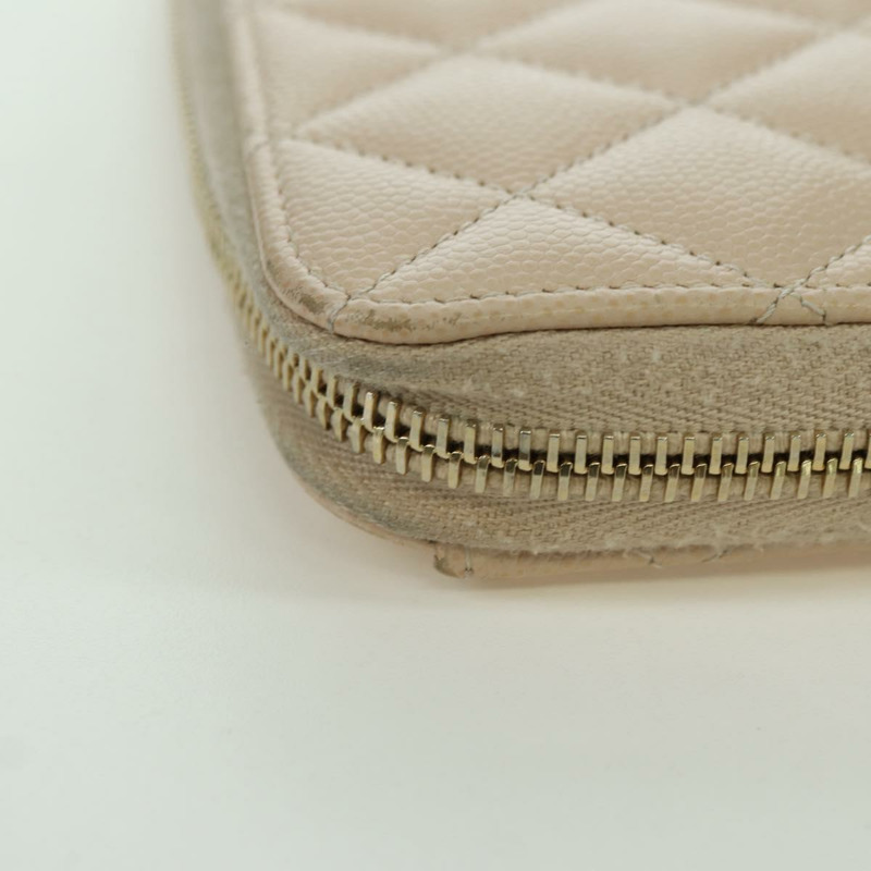 【日本直送】香奈兒長款錢包，羊皮，米色，金色雙C標誌，正品編號167178SAM-17