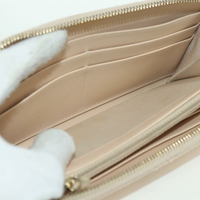 【日本直送】香奈兒長款錢包，羊皮，米色，金色雙C標誌，正品編號167178SAM-20